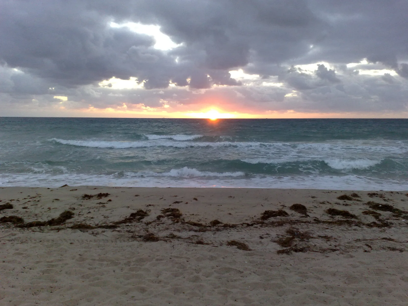 Sunrise over the ocean from Fort Lauderdale Beach.