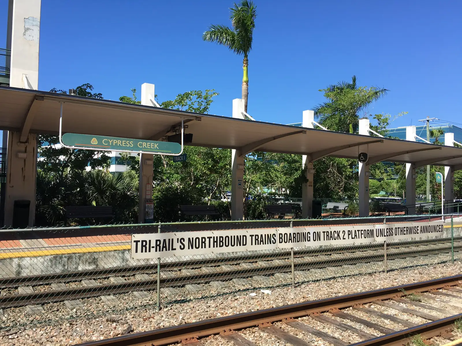 Tri-Rail's Cypress Creek station, about 2.7 miles by road west of Imperial Point