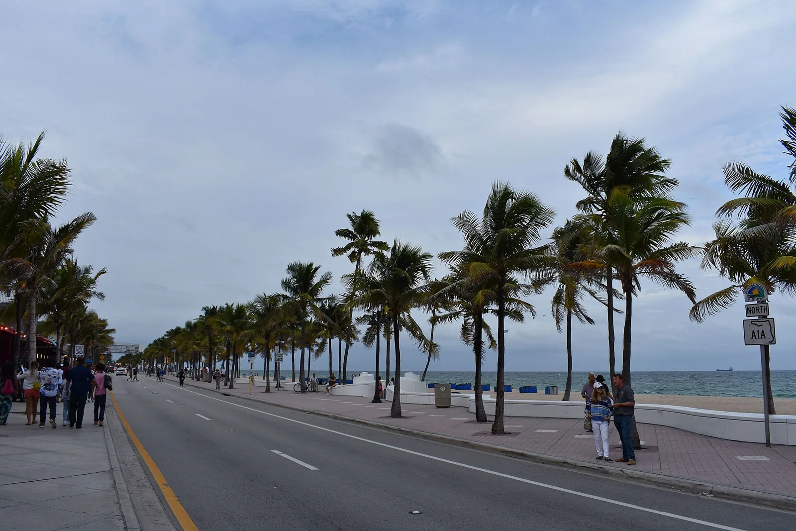 Las Olas Beach along South Fort Lauderdale Beach Boulevard.