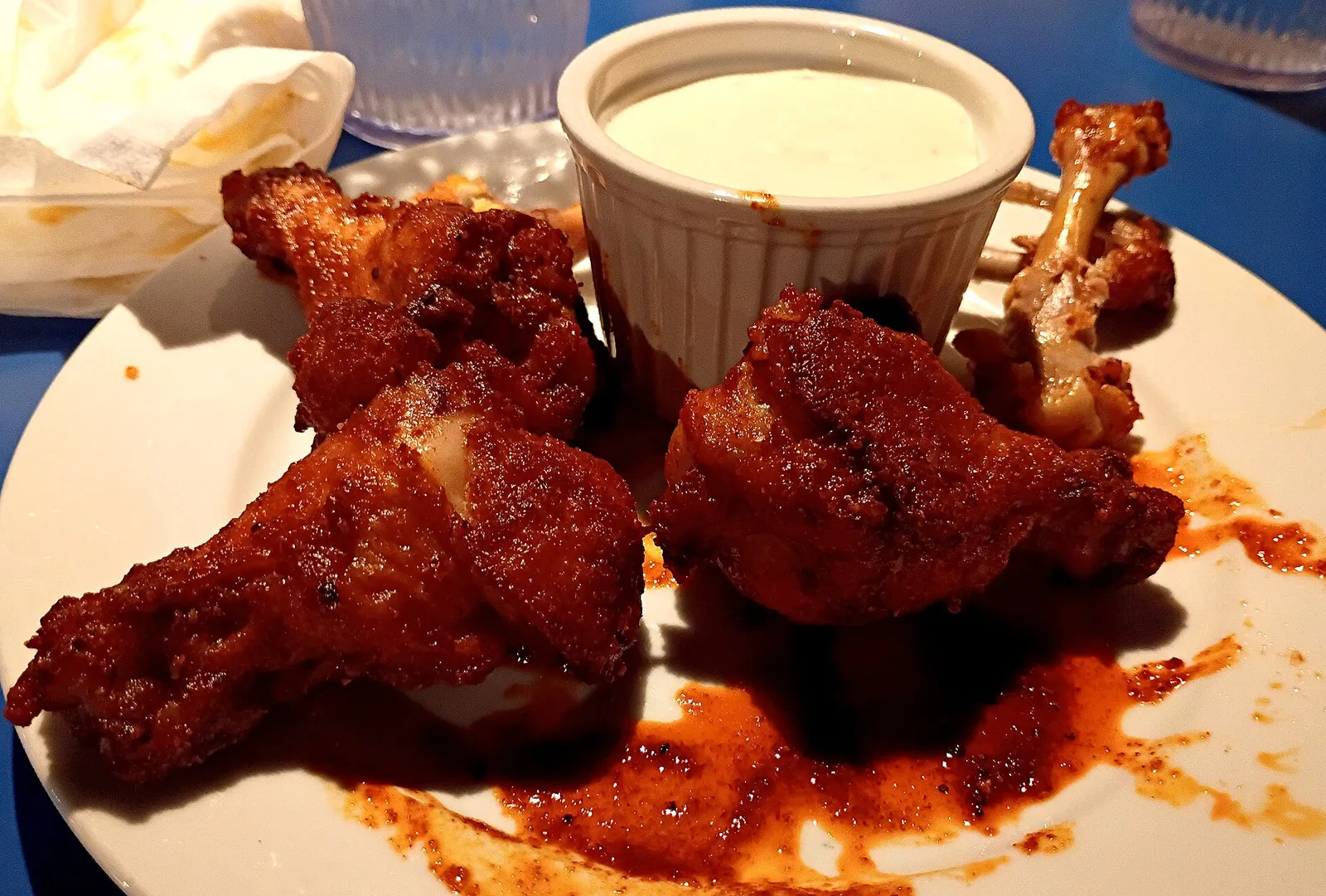 A plate of chicken wings. The photo was not taken at a Fort Lauderdale restaurant.